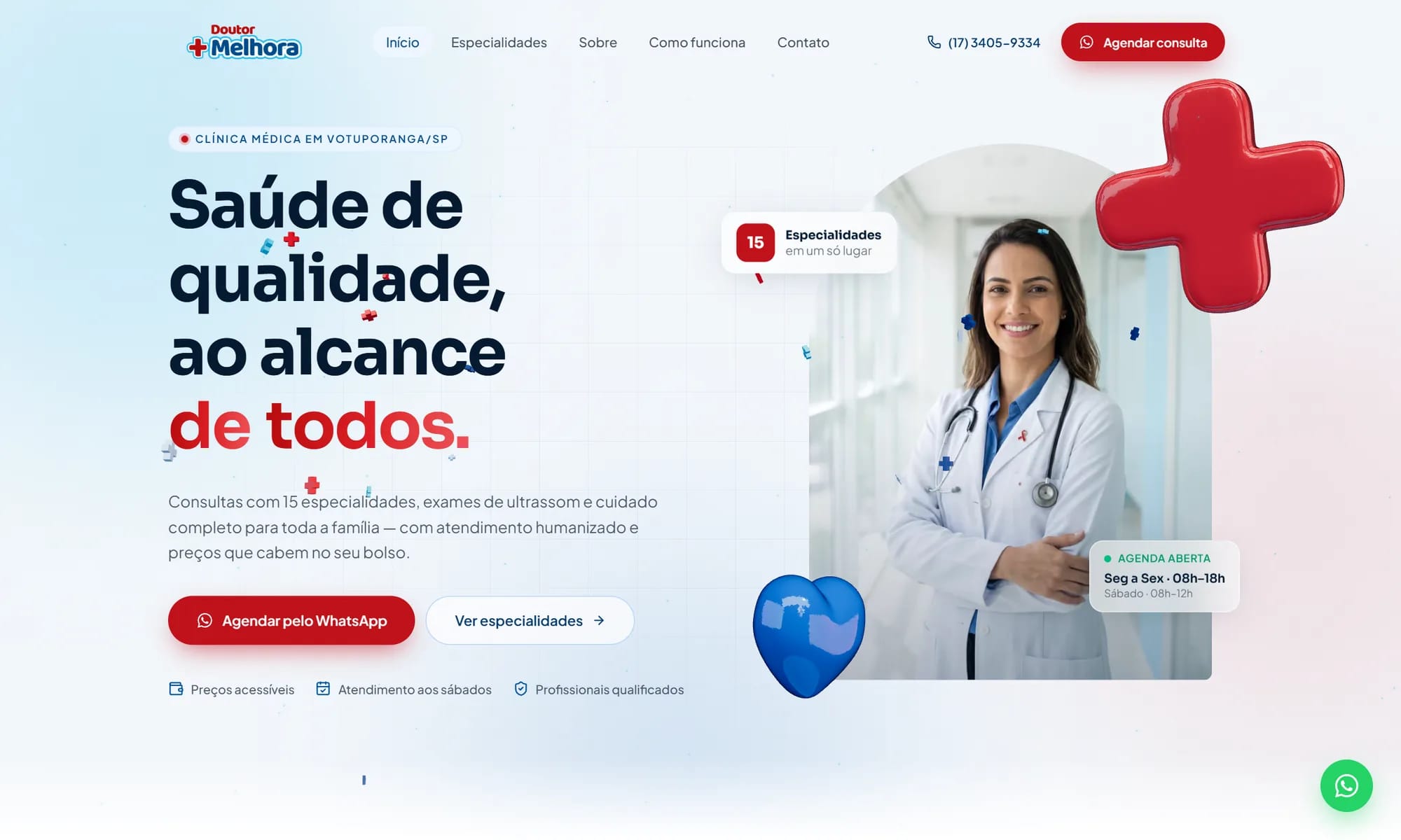 Projeto Dr. Melhora — Site institucional · Clínica médica
